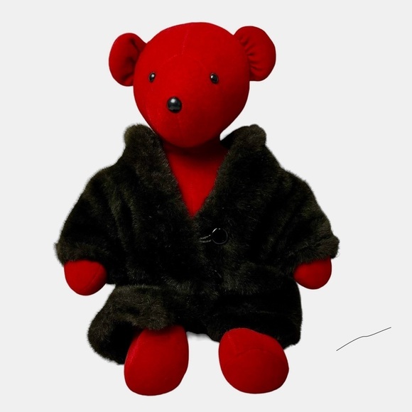 Red Bear 1979 North American Company & 1983 Lauren Bearcall Fur Coat USA Made - Picture 14 of 15
